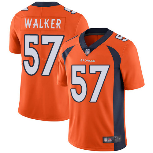 Men Denver Broncos #57 Demarcus Walker Orange Team Color Vapor Untouchable Limited Player Football NFL Jersey